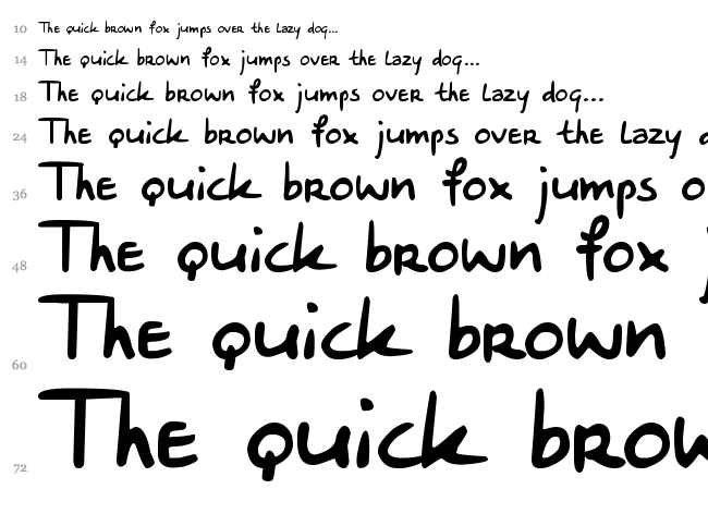 DJB Sheldon's Girlfriend font waterfall
